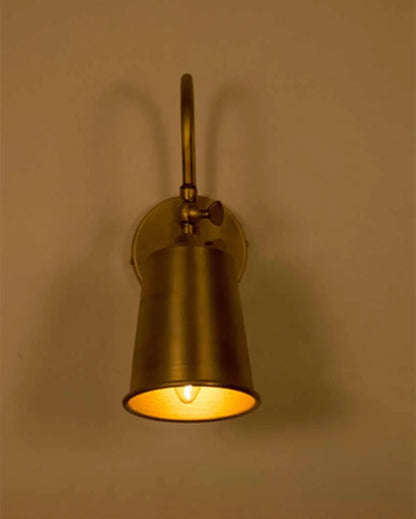 Small Vintage Gold Swivel Steel Wall Sconce