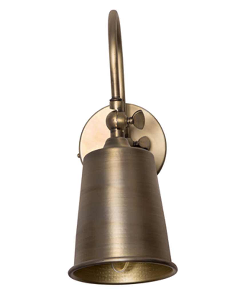 Small Vintage Gold Swivel Steel Wall Sconce