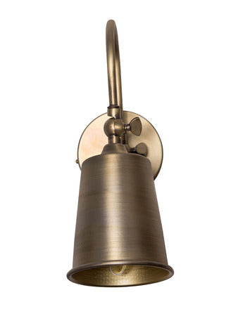 Small Vintage Gold Swivel Steel Wall Sconce