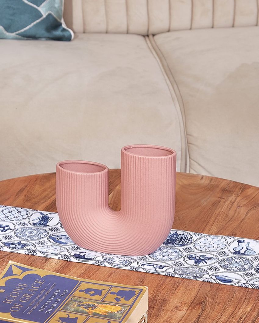 Valley Horseshoe Vase Pink