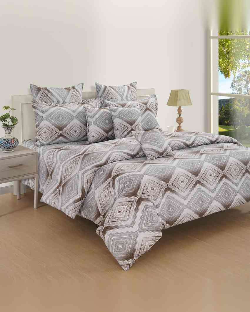 Modern Kendal Geometric Pure Cotton AC Comforter | 108 x 90 inches