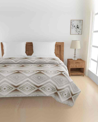 Modern Kendal Geometric Pure Cotton AC Comforter | 108 x 90 inches