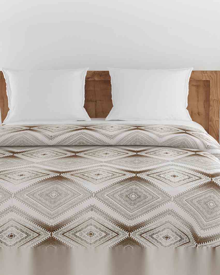 Modern Kendal Geometric Pure Cotton AC Comforter | 108 x 90 inches