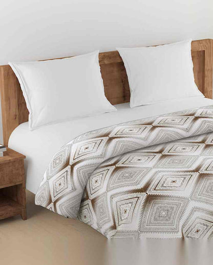 Modern Kendal Geometric Pure Cotton AC Comforter | 108 x 90 inches