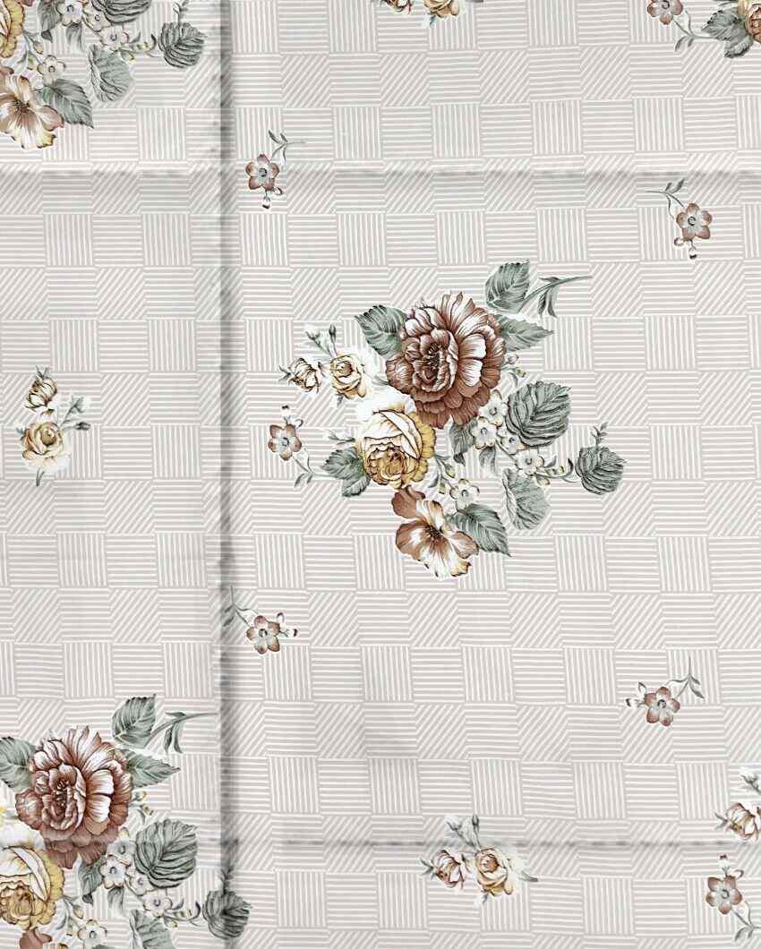 Ananda Chic Floral Cotton Double Bed Size Quilt | 100 x 90 inches