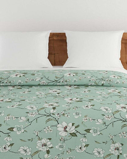 Ananda Floral Cotton Double Bed Size Quilt | 100 x 90 inches