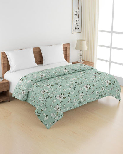 Ananda Floral Cotton Double Bed Size Quilt | 100 x 90 inches