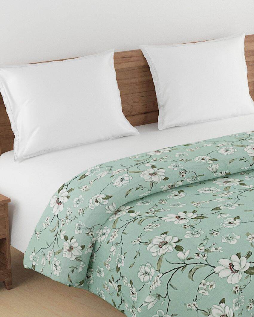 Ananda Floral Cotton Double Bed Size Quilt | 100 x 90 inches