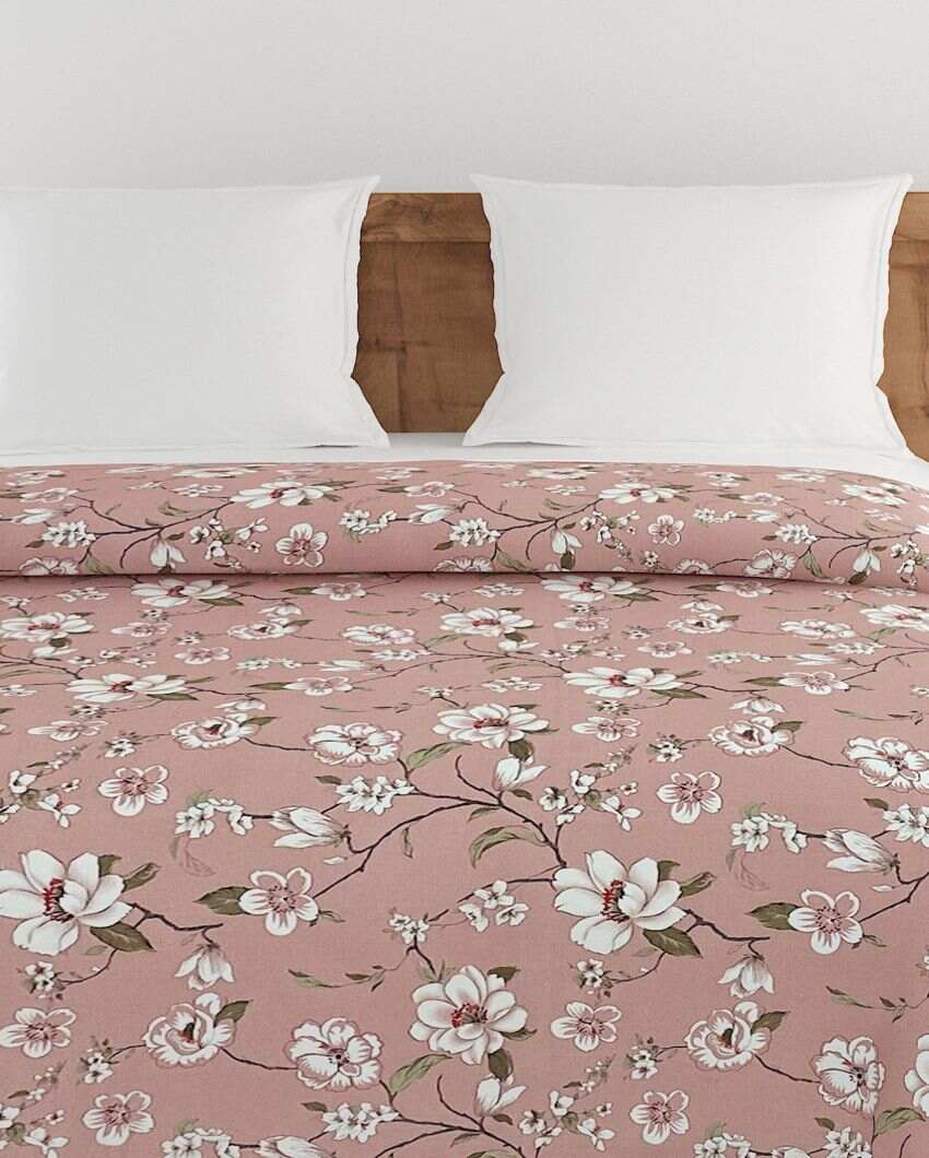 Ananda Floral Cotton Double Bed Size Quilt | 100 x 90 inches