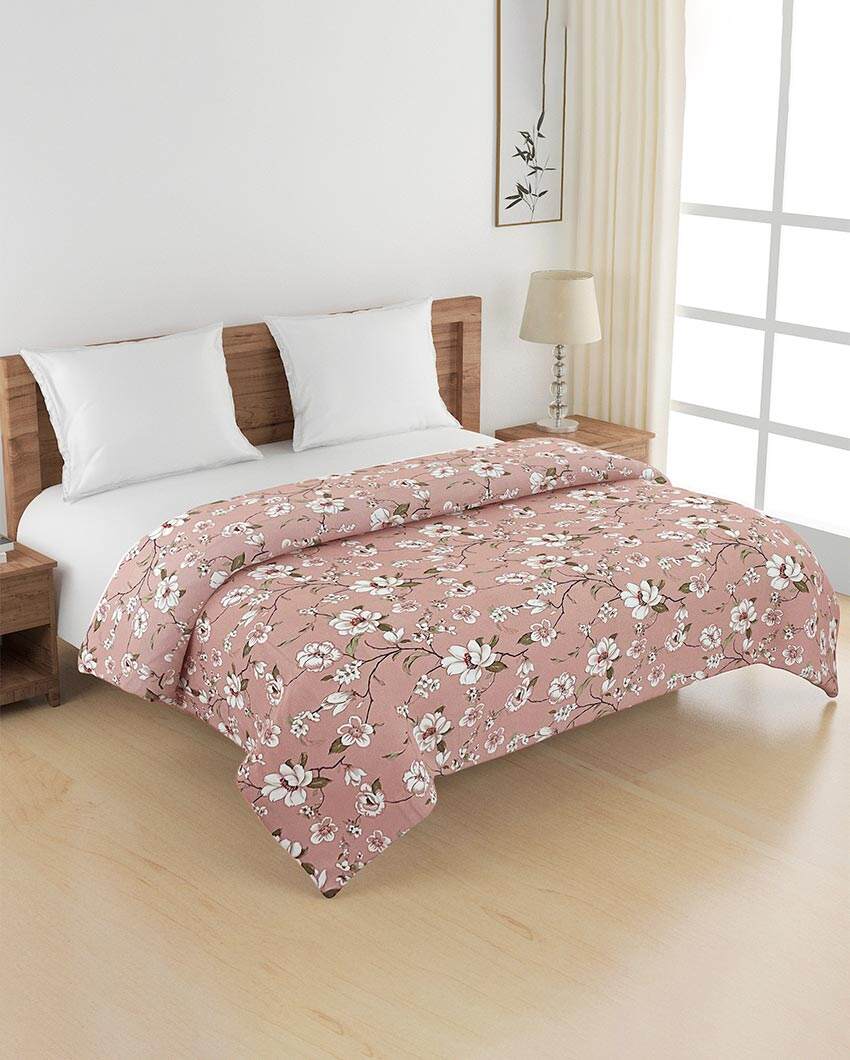 Ananda Floral Cotton Double Bed Size Quilt | 100 x 90 inches