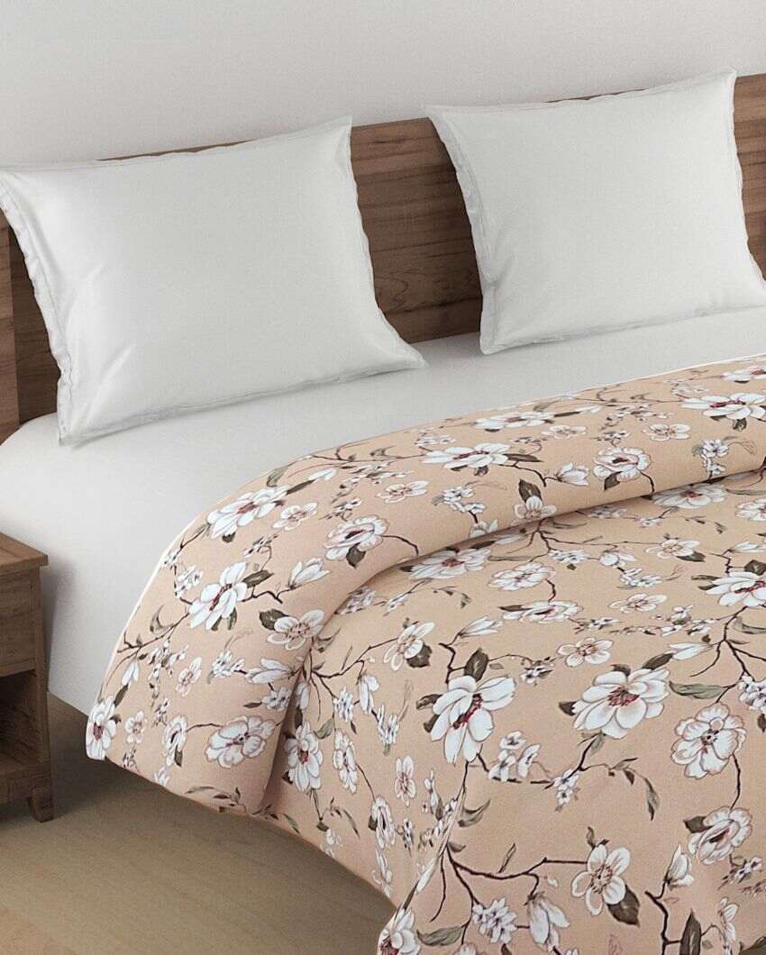 Ananda Floral Cotton Double Bed Size Quilt | 100 x 90 inches