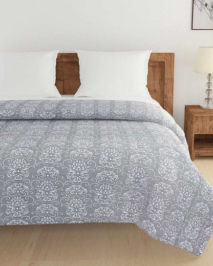 Printed Ananda Cotton Double Bed Size Quilt | 100 x 90 inches