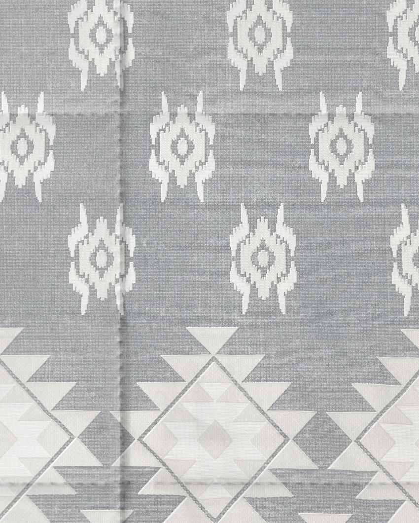 Ananda Grey Abstract Cotton Double Bed Size Quilt | 100 x 90 inches