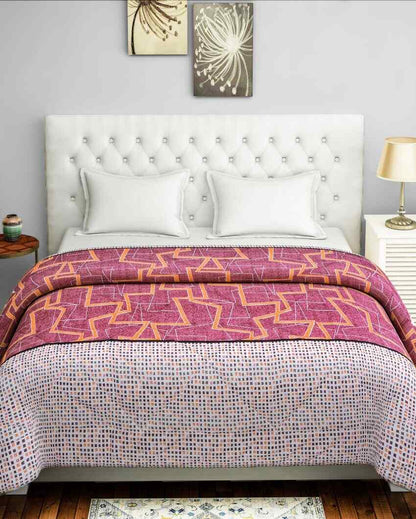 Midas Monalisa Abstract Cotton Double Bed Size Quilt | 100 x 90 inches