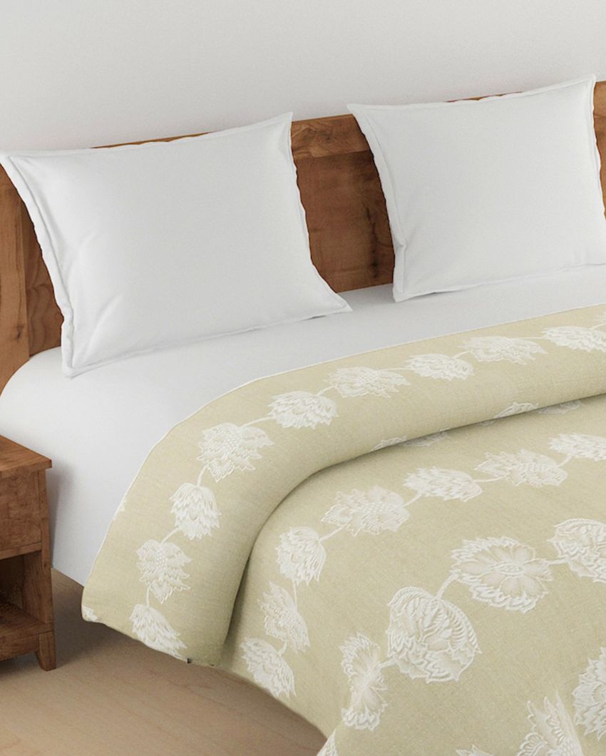 Classic Luna Floral Pure Cotton AC Comforter | 108 x 90 inches