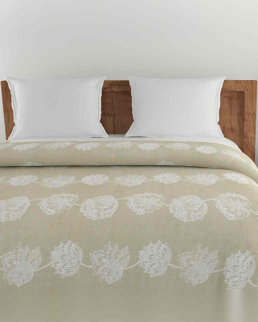 Classic Luna Floral Pure Cotton AC Comforter | 108 x 90 inches