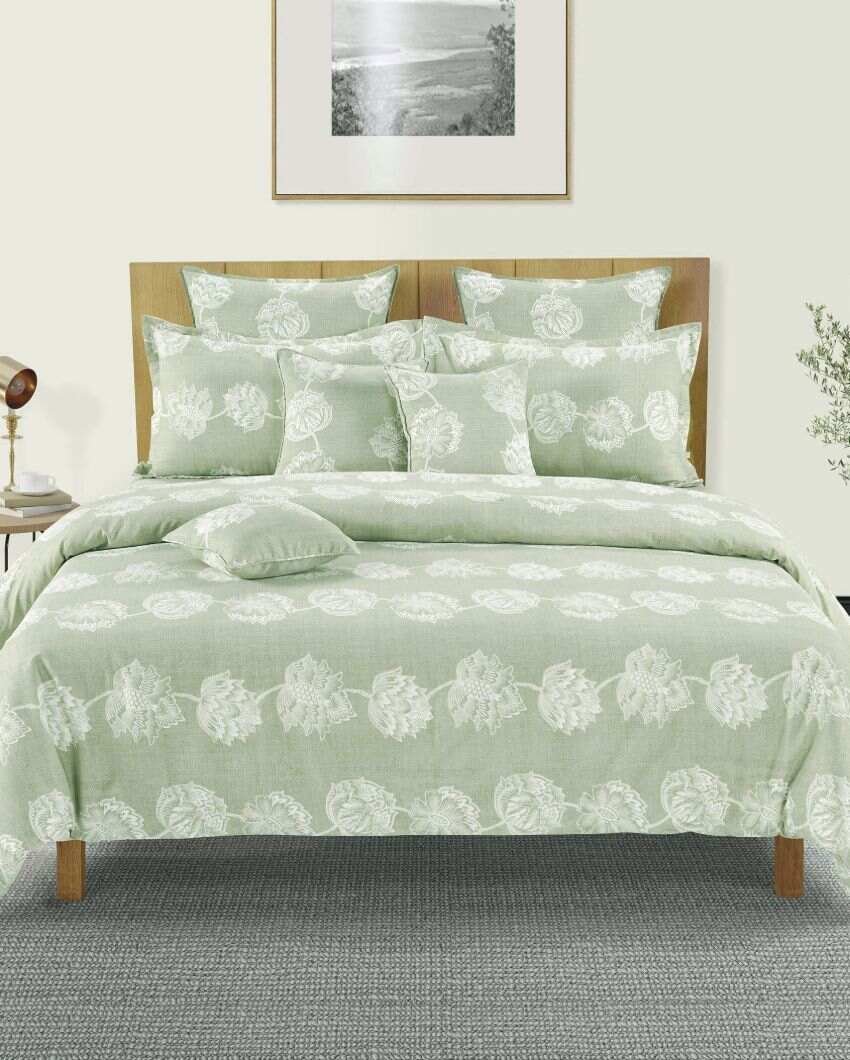 Classic Luna Floral Pure Cotton AC Comforter | 108 x 90 inches