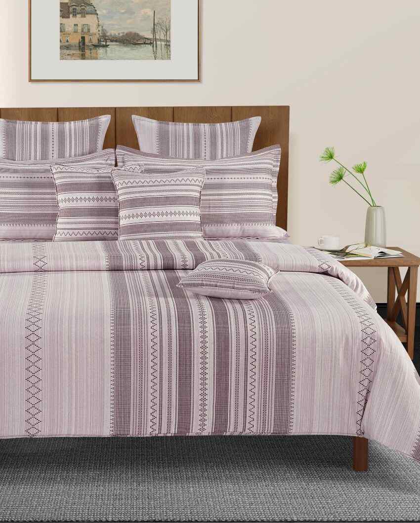 Modern Twila Striped Pure Cotton AC Comforter | 108 x 90 inches