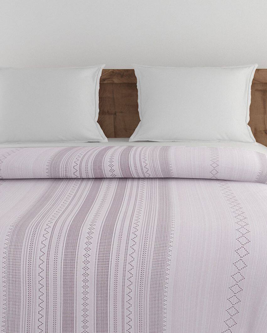 Modern Twila Striped Pure Cotton AC Comforter | 108 x 90 inches