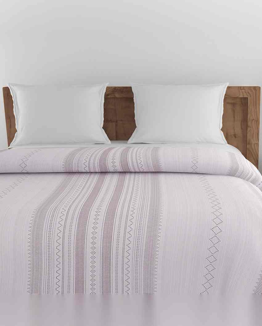 Modern Twila Striped Pure Cotton AC Comforter | 108 x 90 inches