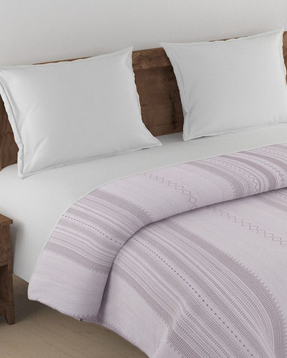 Modern Twila Striped Pure Cotton AC Comforter | 108 x 90 inches