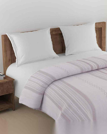 Modern Twila Striped Pure Cotton AC Comforter | 108 x 90 inches