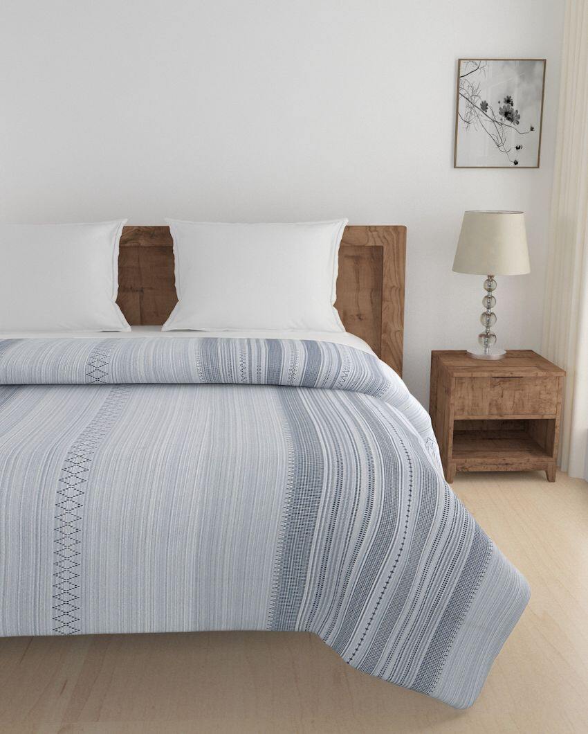 Modern Twila Striped Pure Cotton AC Comforter | 108 x 90 inches