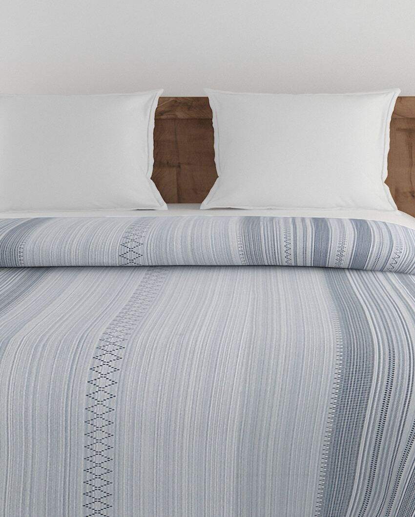 Modern Twila Striped Pure Cotton AC Comforter | 108 x 90 inches