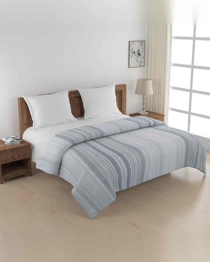 Modern Twila Striped Pure Cotton AC Comforter | 108 x 90 inches