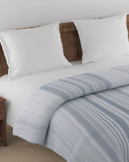 Modern Twila Striped Pure Cotton AC Comforter | 108 x 90 inches