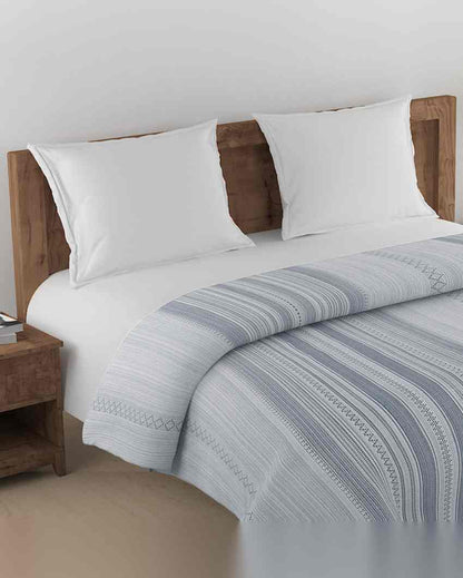 Modern Twila Striped Pure Cotton AC Comforter | 108 x 90 inches