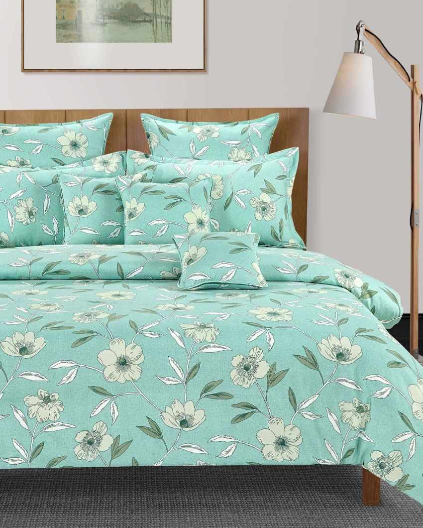 Pastel Vogue Floral Cotton Double Bed Size Quilt | 100 x 90 inches