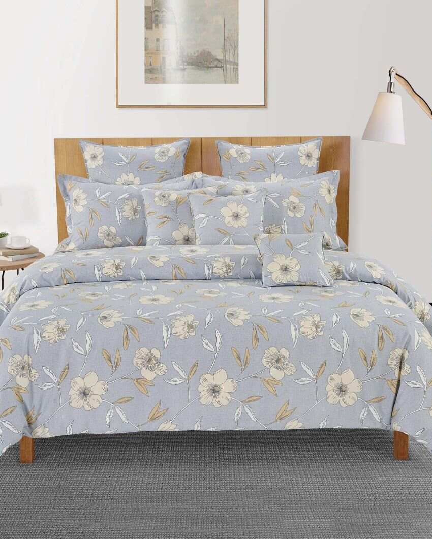 Pastel Vogue Floral Cotton Double Bed Size Quilt | 100 x 90 inches