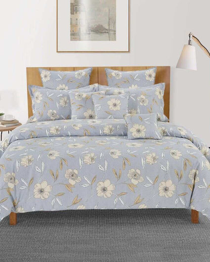 Pastel Vogue Floral Cotton Double Bed Size Quilt | 100 x 90 inches