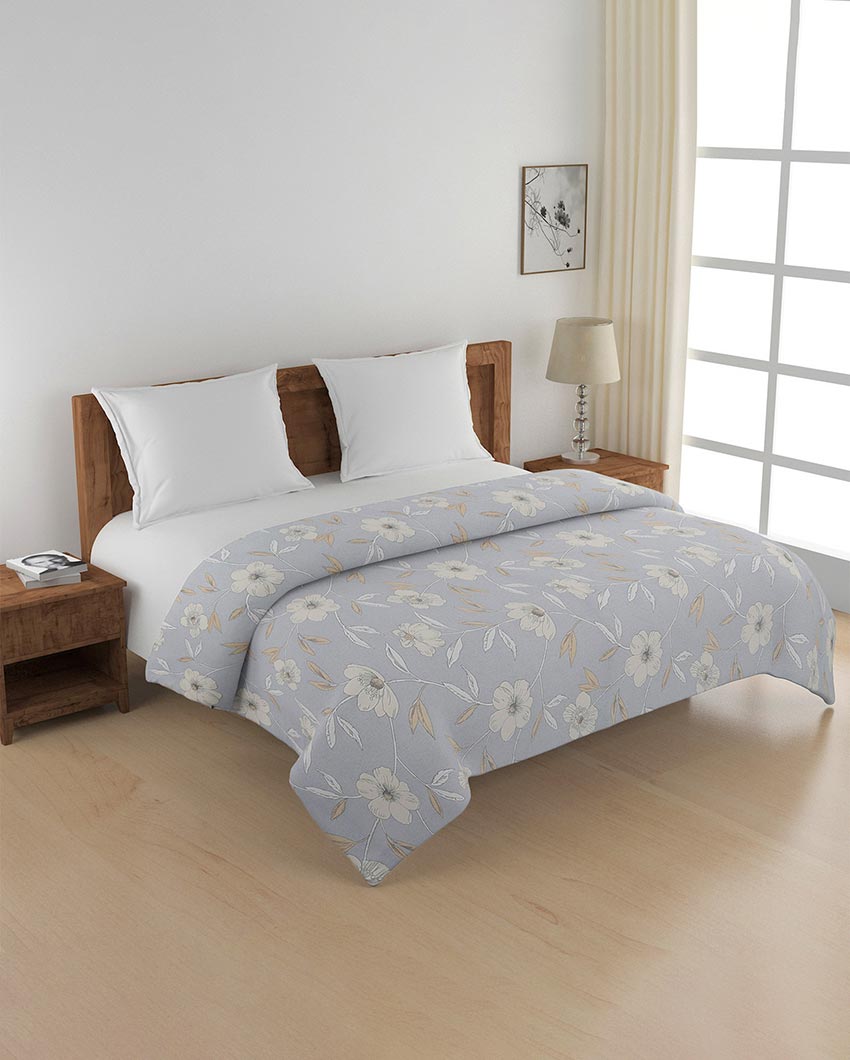 Luxurious Aster Floral Pure Cotton AC Comforter | 108 x 90 inches