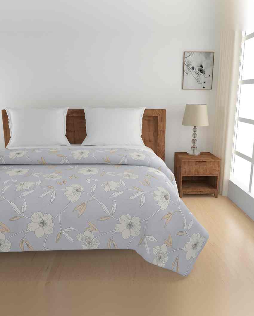 Luxurious Aster Floral Pure Cotton AC Comforter | 108 x 90 inches