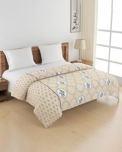 Sparkle Motif Roto Double Bed Size Cotton Quilt | 100 x 90 inches