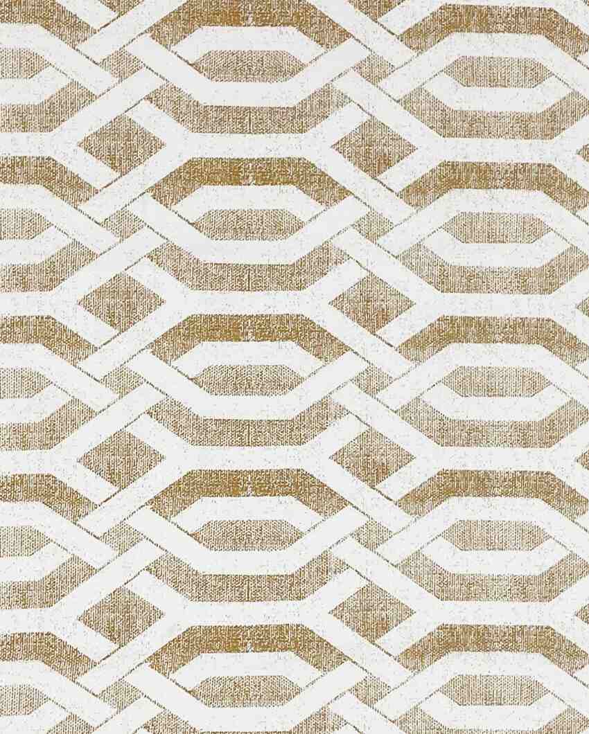 Sparkle Geometric Roto Brown Double Bed Cotton Quilt | 100 x 90 inches