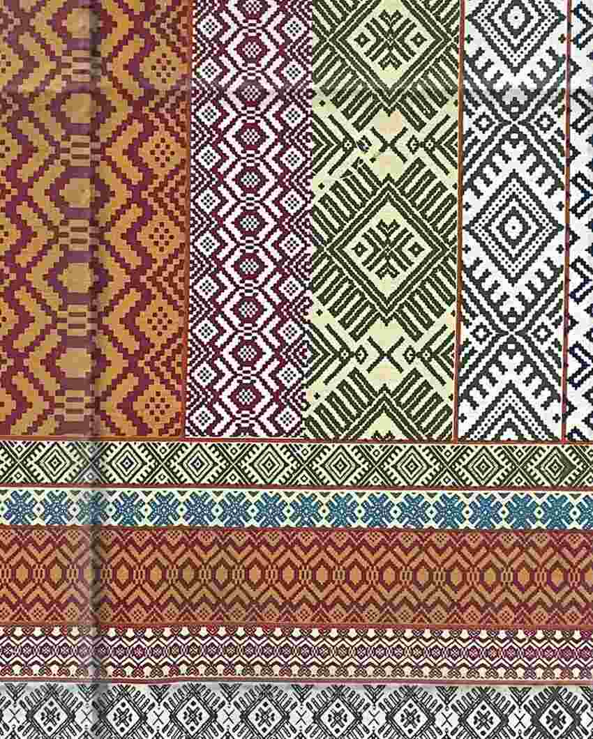 Veda Brown Ethnic Motif Cotton Double Bed Size Quilt | 100 x 90 inches