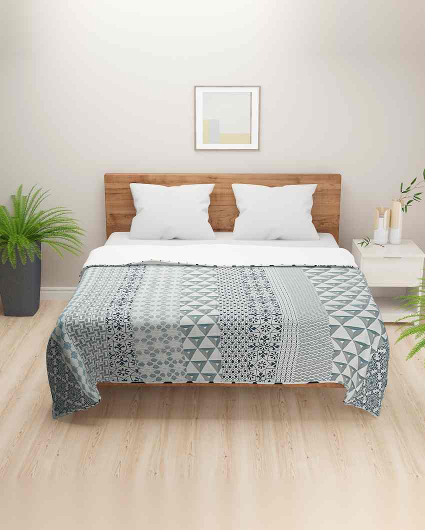 Sophisticated Zara Geometric Pure Cotton Dohar | 100 x 90 inches