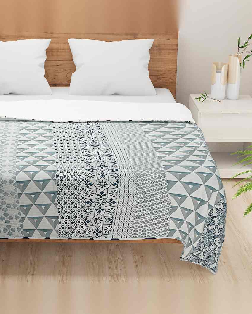 Sophisticated Zara Geometric Pure Cotton Dohar | 100 x 90 inches