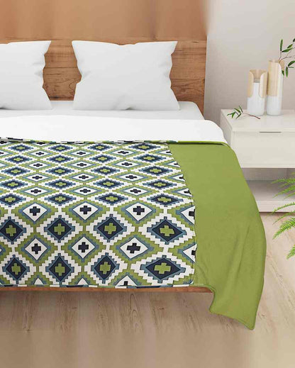 Luxurious Grandeur Geometric Pure Cotton Dohar | 100 x 90 inches