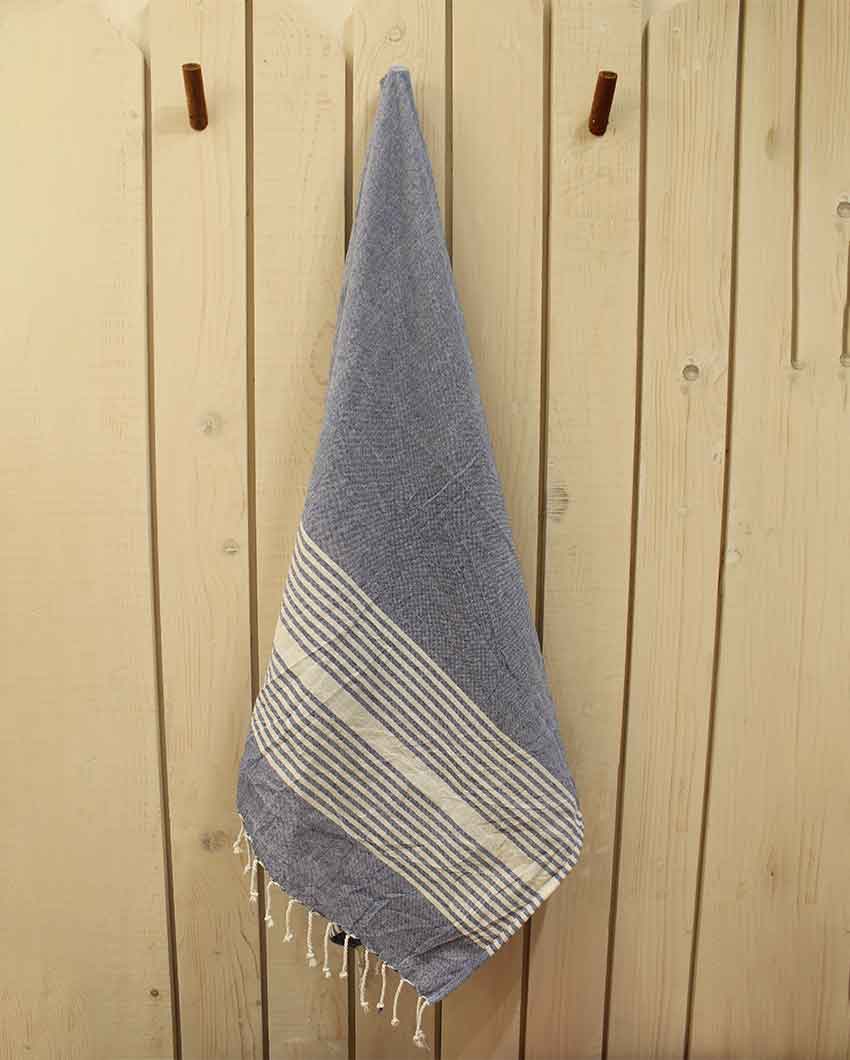 Turkish Beach Fouta Bath Towel Blue