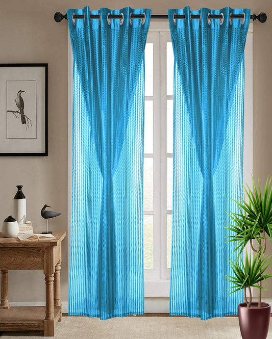 Day Night Polyester Door Curtains | Set of 2 | 7 feet