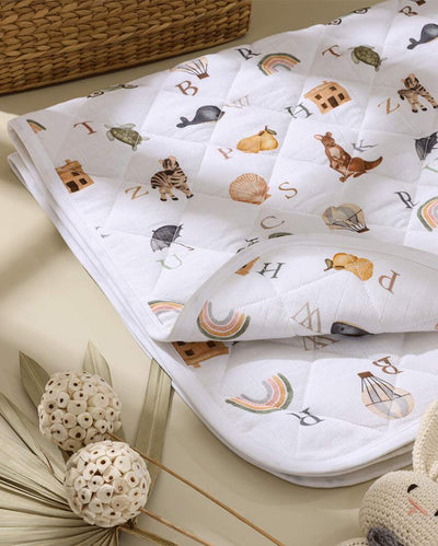 Alphabet Printed Doona Blanket | 47 x 39 inches