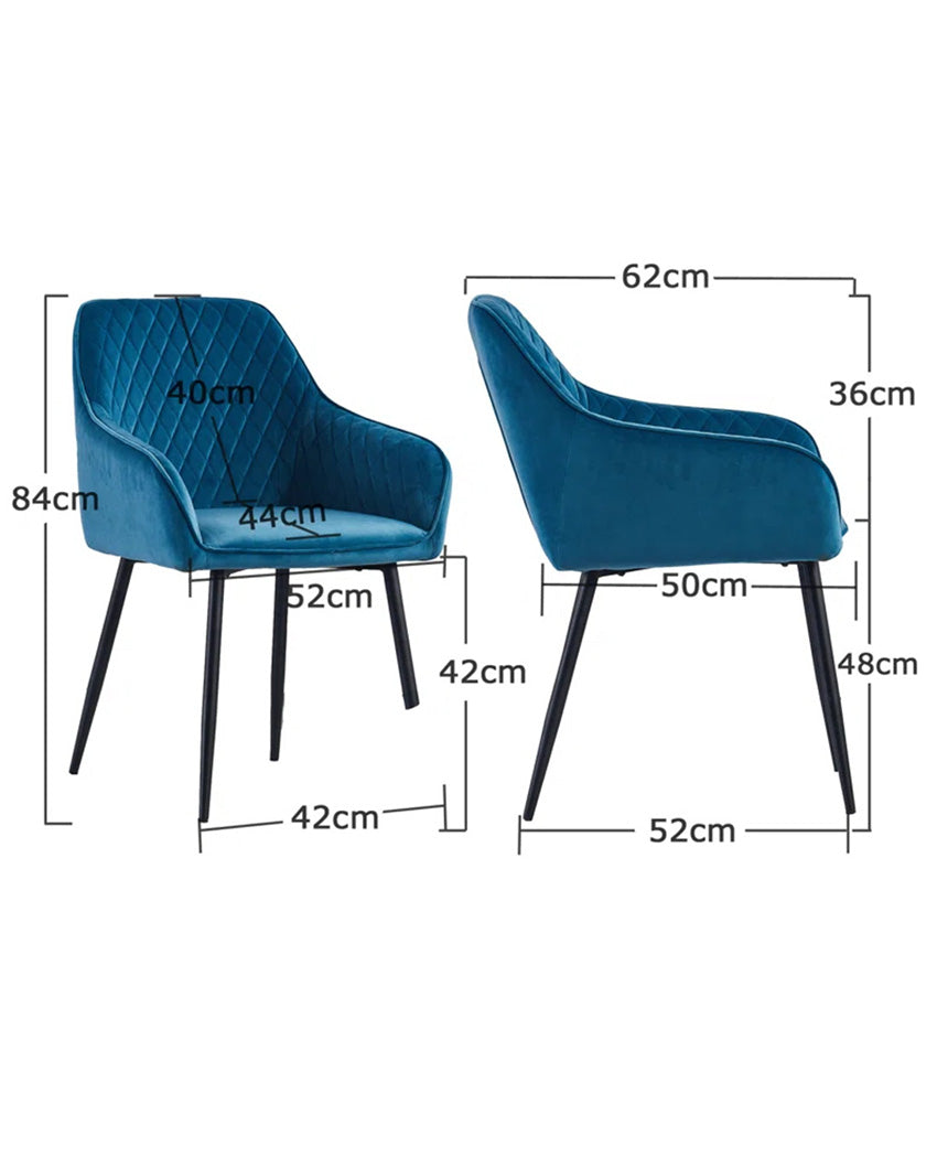 Seymour Metal Arm Chair Blue