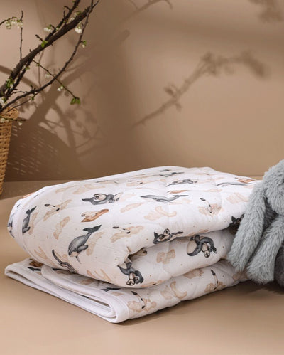 Dreamy Whale Printed Doona Blanket | 47 x 39 inches