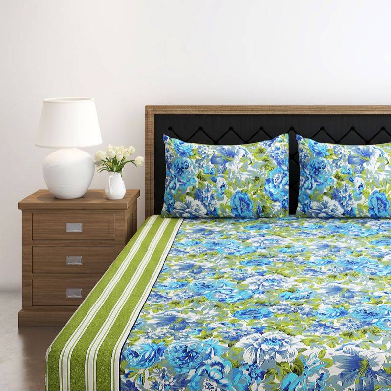 Ethic Green Print Cotton Bedding Set | Double Size Default Title