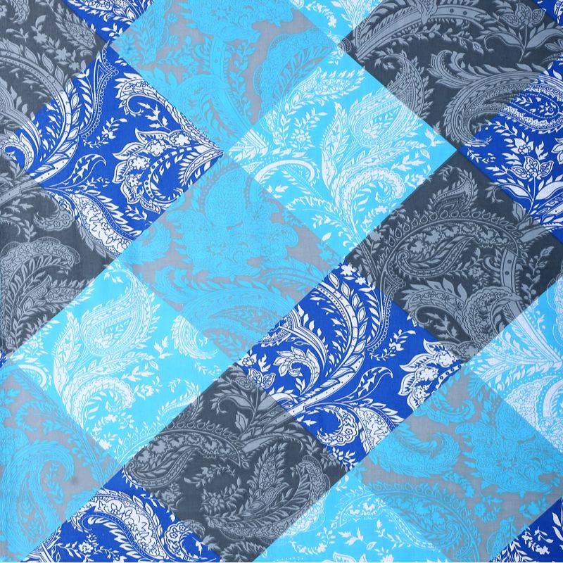 Stylish Sky Blue Floral Print Cotton Bedding Set | Double Size Default Title