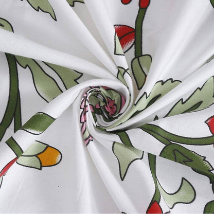 Floral Green Print Cotton Bedding Set | Double Size Default Title